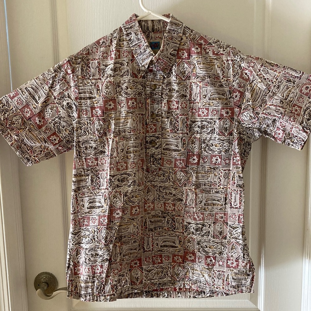 KAHALA Men’s Hawaiian shirt size medium 100% cotton